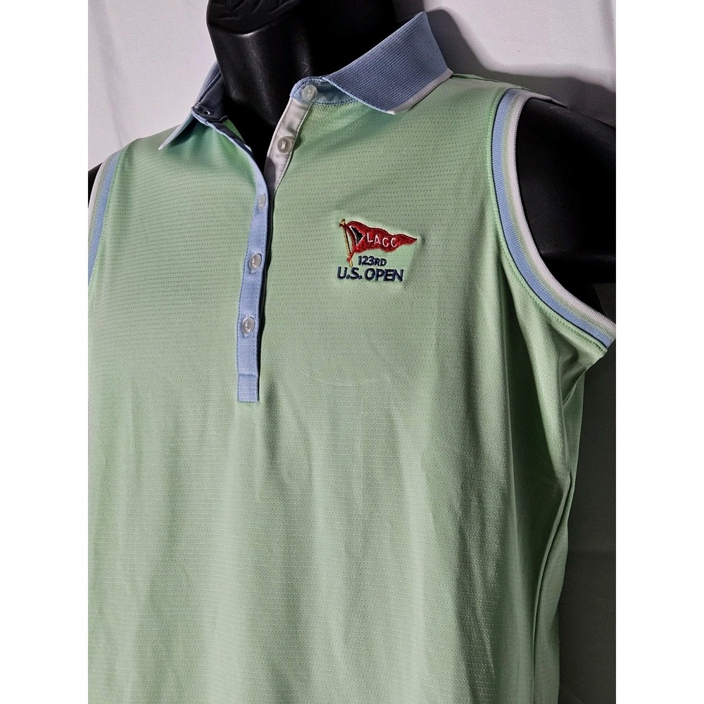 Ladies Sport Haley Green Purple Tennis Golf Sleeveless Top Zip Neck Rhinestone S